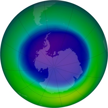 September 2005 monthly mean Antarctic ozone